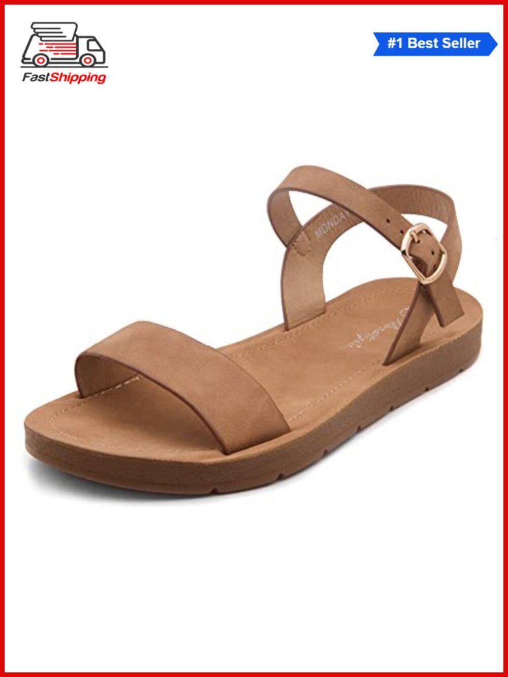 Flat Sandals for Women Open Toe Ankle Strap Dressy Casual